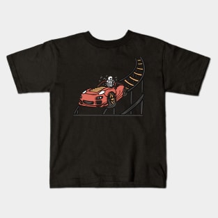 Theme Park, Car on the Road, Car and Skull Kids T-Shirt